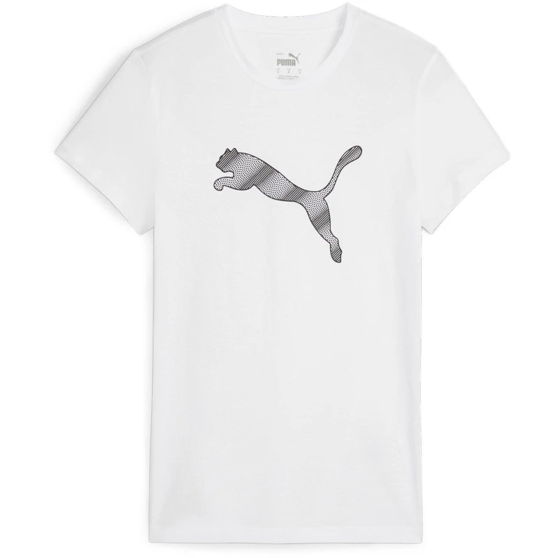 Image of Puma Mass Merchants Tee T-Shirt Womens - White White 8