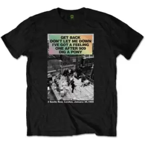 Image of The Beatles - Rooftop Songs Gradient Unisex XX-Large T-Shirt - Black