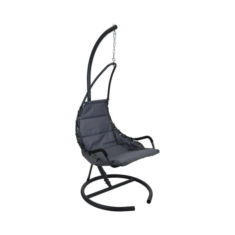 Image of Redcliffs Hanging Chair Steel in Black Unisex