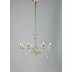 Image of Fan Europe RIFLESSO 8 Light Chandeliers Gold, Crystal 83x53cm