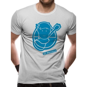 Image of Ed Sheeran - Pictogram Logo Mens Medium T-Shirt - White