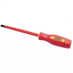 Image of Draper 8mm x 150mm Fully Insulated Plain Slot Screwdriver. (Sold Loose)