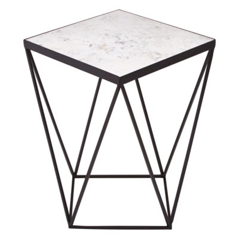 Image of Orsina Shalimar Square Black Finish Base Side Table