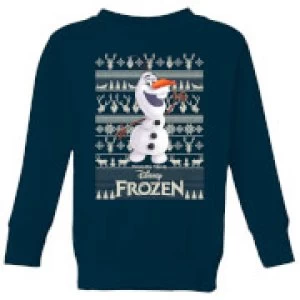 Image of Disney Frozen Olaf Kids Christmas Sweatshirt - Navy - 9-10 Years