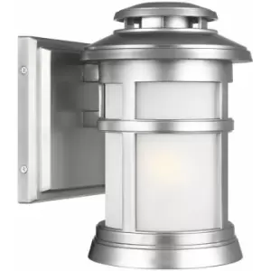 Image of Loops - Outdoor IP44 1 Bulb Wall Light Lantern Painted Brushed Steel LED E27 60W d00863