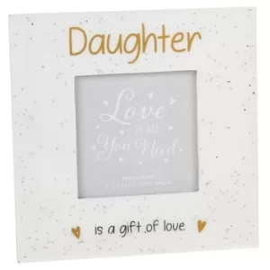 Image of Glitter Words Frame 3x3 Daughter