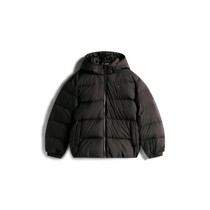 Image of Tommy Hilfiger Kids Essential Insulated Short Puffer Jacket Short Puffer Jackets 8Y Black 60269803175