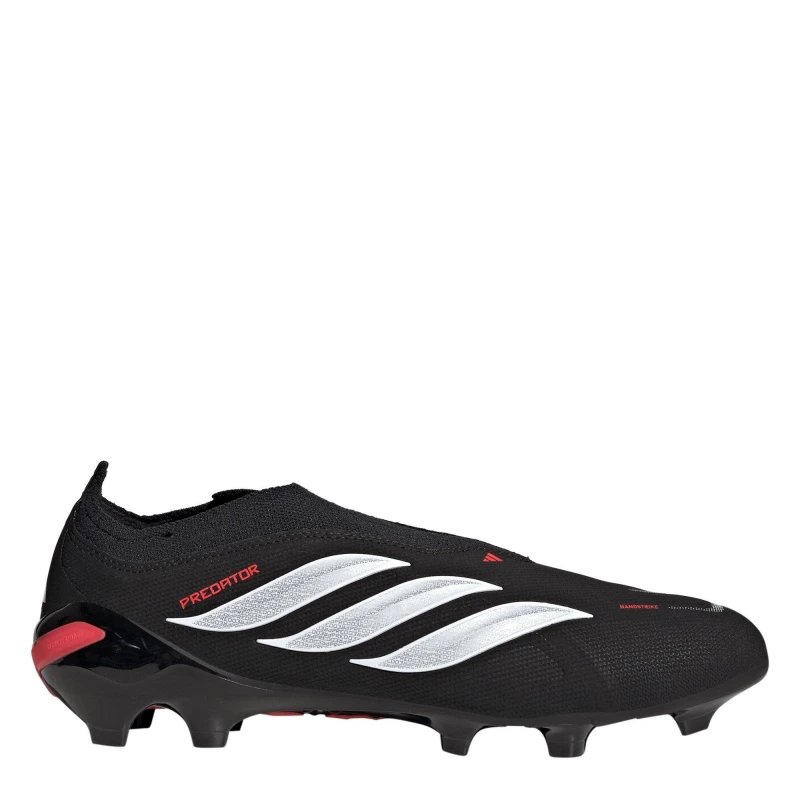 Image of adidas Mens adidas Predator League Laceless Firm Ground Football Boots Black/Red male 6 (39.3)