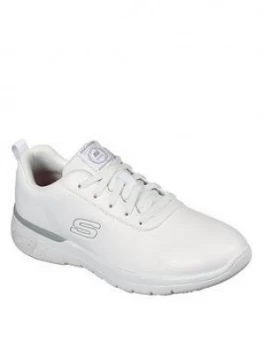 Image of Skechers Athletic Lace Up Slip Resistant Outsole Trainer White