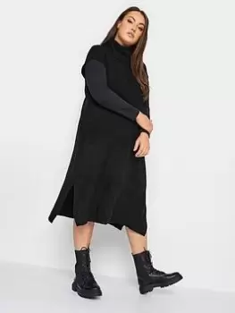 Image of Yours Tabbard Dress Black, Size 30-32, Women
