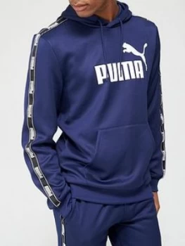 Image of Puma Tape Poly Hoodie - Peacoat