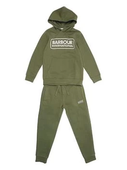 Image of Barbour International Boys Essential Tracksuit - Cargo, Cargo, Size Age: 10-11 Years