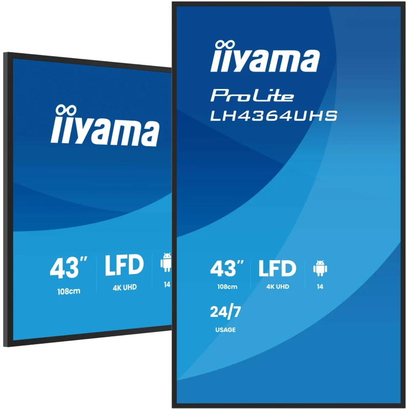 Image of iiyama LH4364UHS-B1AG Signage Display Digital signage flat panel 109.2