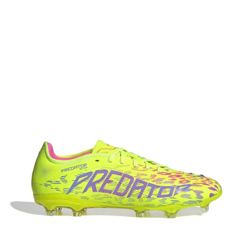 Image of adidas Predator Pro Firm Ground Football Boots Mens Lemon/Blue/Pink male 6.5 (40)