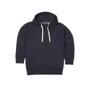 Image of Mantis Mens Superstar Zip Through Hooded Sweat / Hoodie (L) (Dark Navy)
