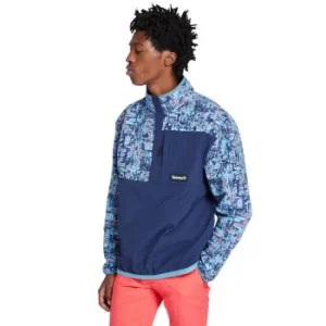 Image of Timberland Printed Packable Anorak For Men In Navy, Size M