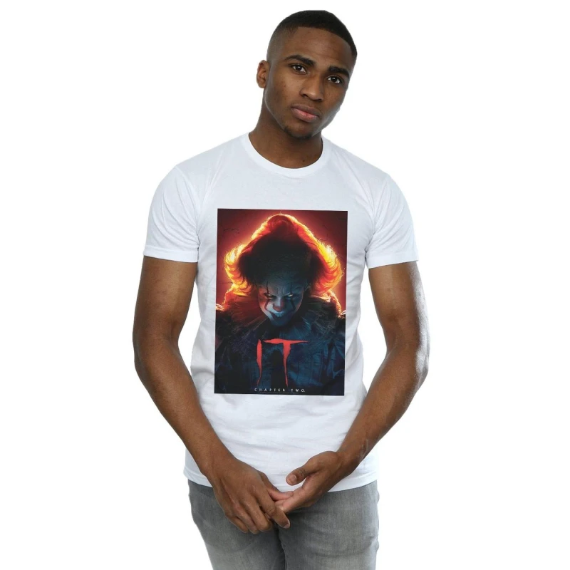 Image of IT Chapter Two IT Chapter Two Men Pennywise Poster T-Shirt in White Size: Small White S Male 5059308777621