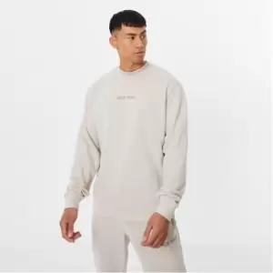 Image of Jack Wills Jacquard Crew Sweatshirt - Beige