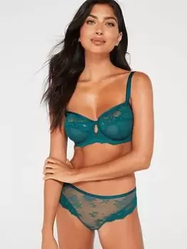 Image of DORINA Leal Non Padded Wired Bra, Green, Size 36D, Women