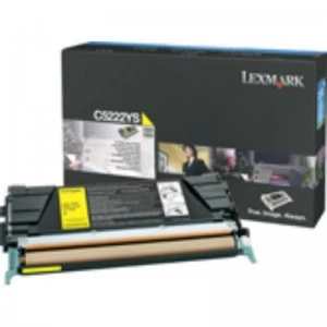 Image of Lexmark C522A3YG Yellow Laser Toner Ink Cartridge