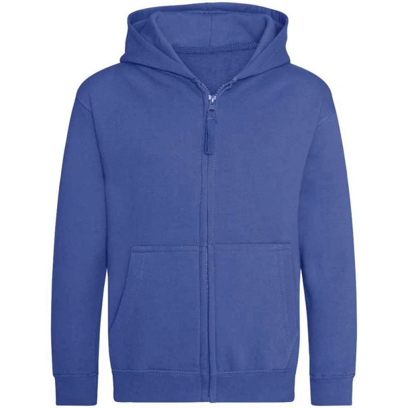 Image of AWDis Cool Zoodie Full Zip Hoodie in Royal Size: 12-13 Years Royal Unisex 12-13 Years