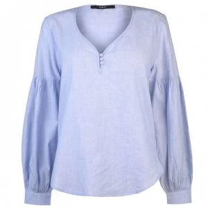 Image of SET Womens Blouse With Balloon Sleeves - 0573 DK Blue