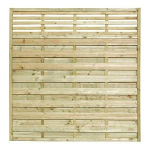 Image of Forest Garden Decorative Kyoto Pressure Treated Fence Panel 6 x 6ft
