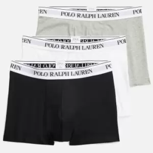 Image of Polo Ralph Lauren Logo Waistband Cotton-Blend Boxers 3 Pack - S