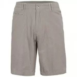 Image of Trespass Mens Miner Travel Shorts (XXS) (Oatmeal Check)