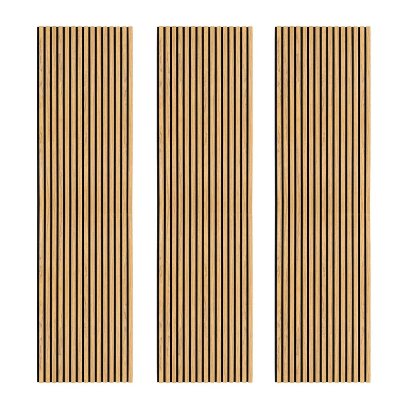 Image of Monstershop Acoustic Slat Wall Panels x 3 - Oak in Beige Beige Unisex