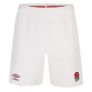 Image of 2023-2024 England Rugby Home Shorts (White) - Kids