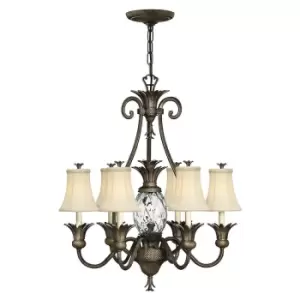 Image of 7 Bulb Chandelier Hanging Pendant LIght Pearl Bronze LED E14 60W Bulb