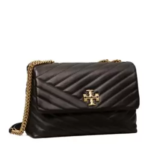 Image of Tory Burch Kira Chevron Shoulder Bag - Black