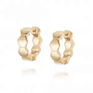 Image of Bethany Huggie Hoop 18ct Gold Plate Earrings HUG08_GP