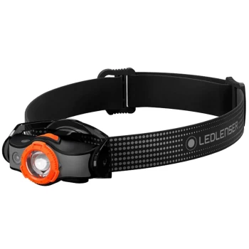 Image of LED Lenser MH5 Rechargeable LED Head Torch Black / Orange