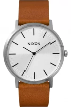 Image of Mens Nixon The Porter Leather Watch A1058-2442