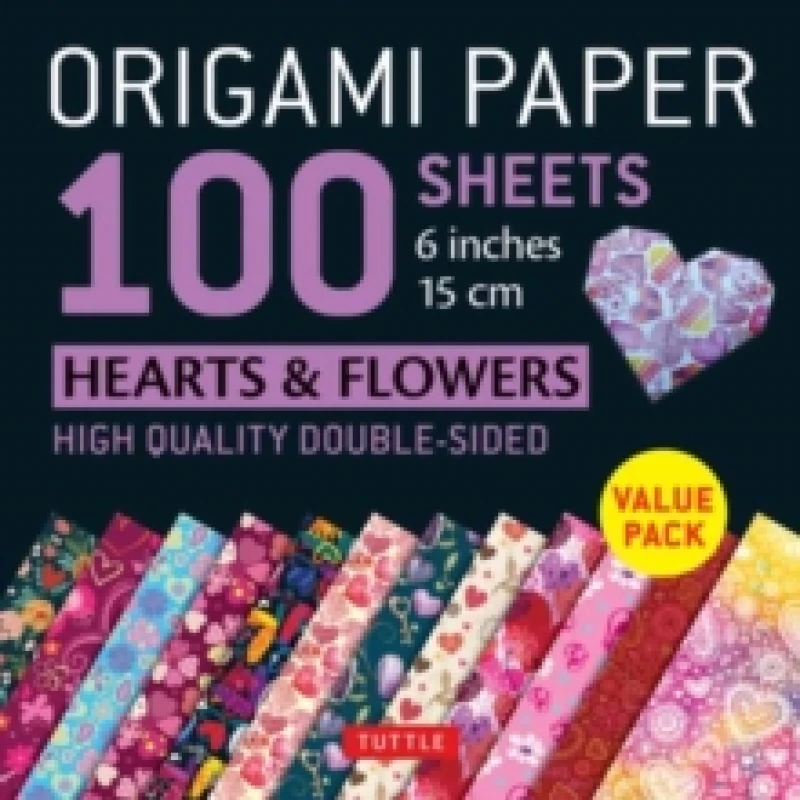 Image of Origami Paper 100 Sheets Hearts & Flowers 6 (15 Cm). Loose-leaf. By Tuttle Publishing" Books