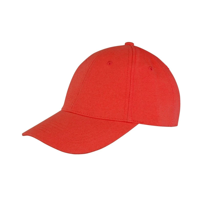Image of Result Result Men Memphis 6 Panel Brushed Cotton Low Profile Baseball Cap in Red Red One Size Male 5063470734528
