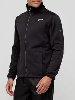 Image of Regatta Highton Winter Full Zip Fleece, Grey/Black Size M Men
