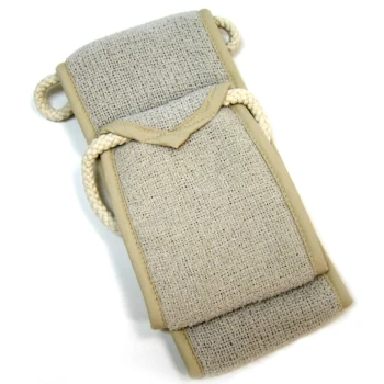 Image of Aquis Exfoliating Back Scrubber - Linen