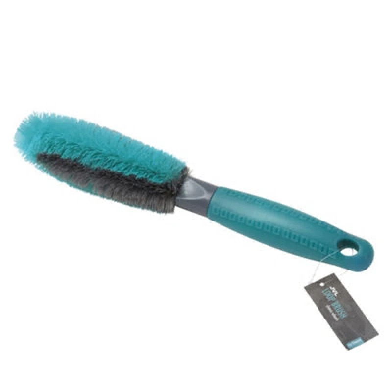 Image of Jvl Car And Bike Care Cleaning Range Wheel Loop Brush, Plastic And Rubber, Grey And Teal
