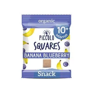 Image of Piccolo Organic Squares Banana Blueberry 20g 10m+