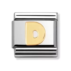 Image of Nomination Classic Gold Letter D Charm