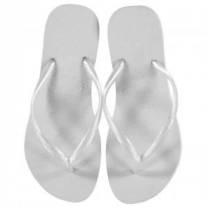Image of Havaianas Slim Flip Flops - White 0001