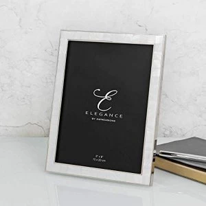 Image of 6" x 8"- Elegance Nickel & Mother of Pearl Frame - Gift Box