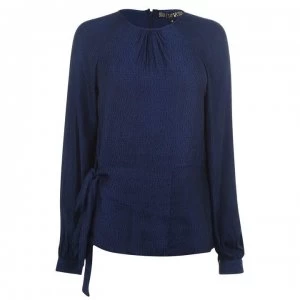 Image of Biba Mini Jacquard Blouse - Navy