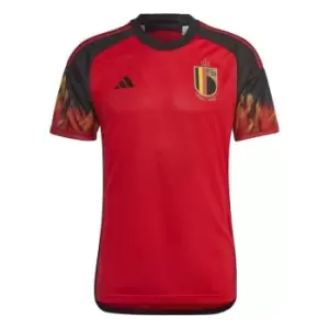Image of adidas Belgium Home Shirt 2022 2023 Adults - Red