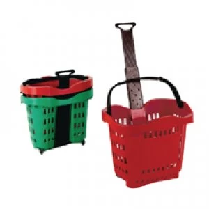 Image of Slingsby Giant Shopping BasketTrolley Red SBY20753.