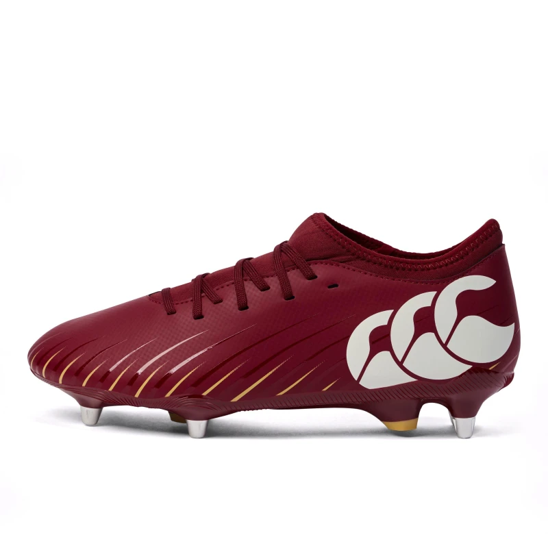 Image of Canterbury Speed Team Mens Soft Ground Rugby Boots Red Dahlia male 12 (47.5)