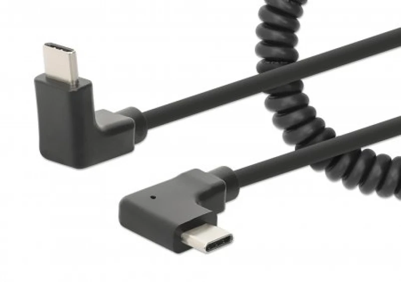 Image of Manhattan USB-C to USB-C Cable. 1m. Male to Male. Black. 480 Mbps (USB